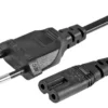 cable8bb.webp Cable poder Tipo 8 IEC C7 AMT | Envío Uruguay