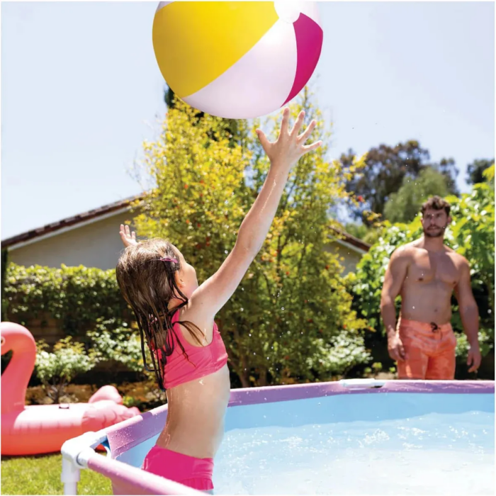 intex24476b.png Piscina Estructural Redonda Intex Metal Frame 244x76cm Rosa - Mosaico