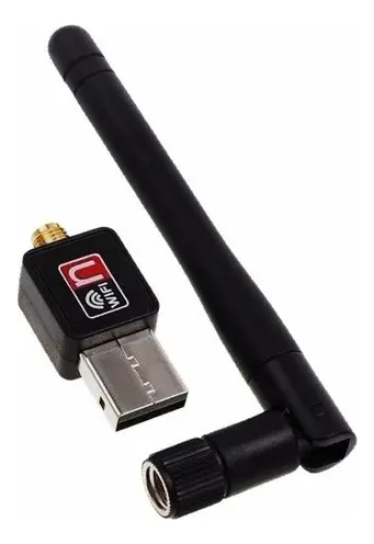 wifiusbant.png Adaptador Wifi Usb Con Antena 300mbps 2.4g Receptor Alcance